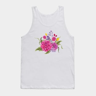 Vintage Botanical Floral Flower Tank Top